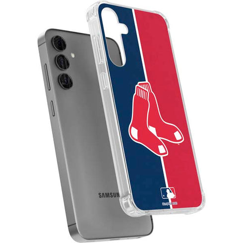 MLB Boston Red Sox Split Galaxy S24 Plus Clear Case